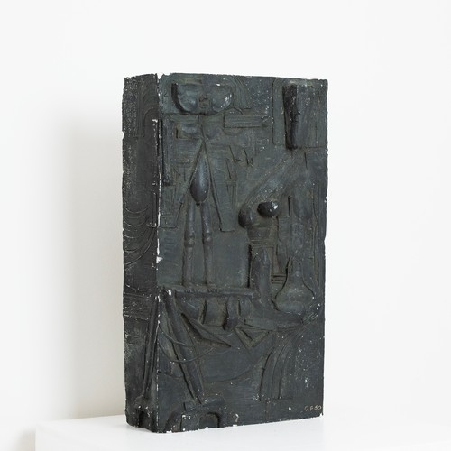 19 - George Fullard ARA (1923–1973)Relief of Mother and Child, 1960Plaster Signed lower right, 