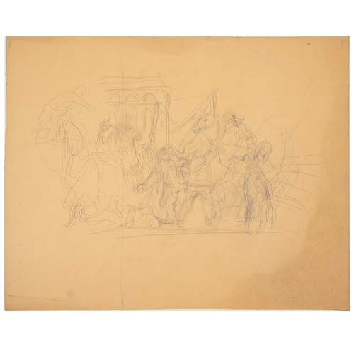 126 - George Fullard ARA (1923–1973)A folio of twenty-two original sketches/drawings, to include abstract ... 