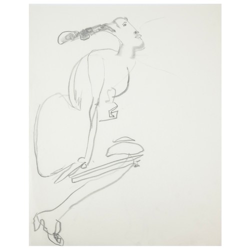 126 - George Fullard ARA (1923–1973)A folio of twenty-two original sketches/drawings, to include abstract ... 