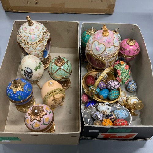 45 - Collection of modern Faberge eggs and various others.