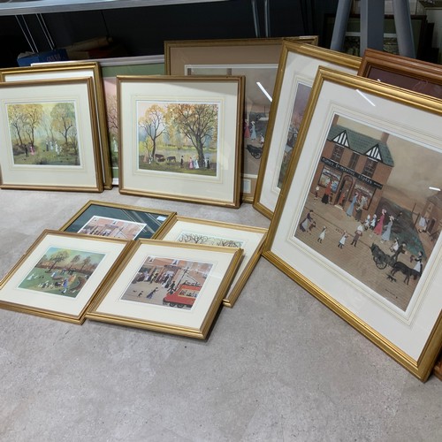 55 - Collection of Helen Bradley framed prints.
