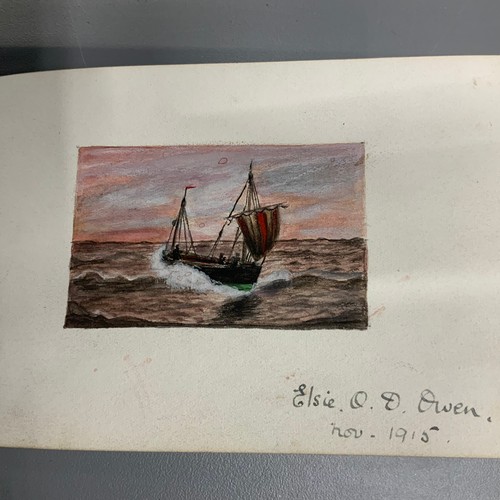 158 - Mixed box of lighters, vesta case, early 20th-century autograph books with autographs, Meerschaum pi... 