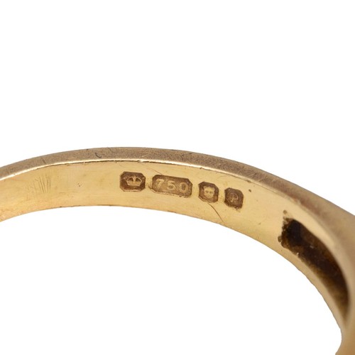 65 - 18ct gold diamond and sapphire half eternity ring set with three diamonds and four sapphires mounted... 