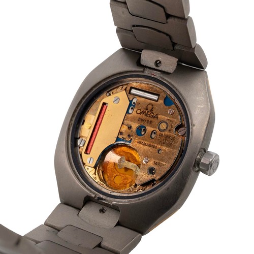 323 - A Gents Omega Seamaster Polaris Titanium quartz movement wristwatch, circa 1980s, grey dial marked O... 