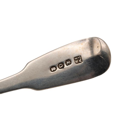 355 - A collection of mixed Georgian and Victorian silver flatware to include various spoons, forks, an Ir... 