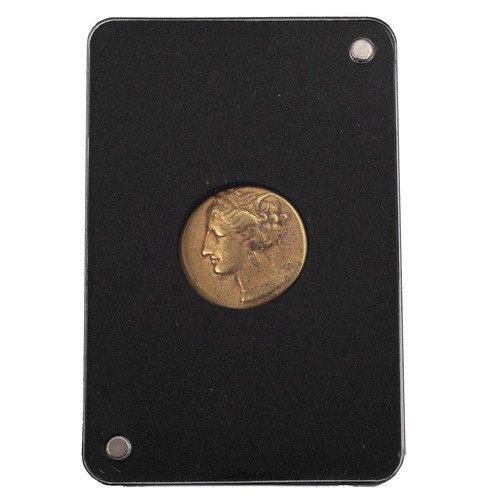 443 - Zeugitana, Carthage electrum Stater (290-280 BC), head of Tanit, revs. horse standing. 7.6 grams, 18... 