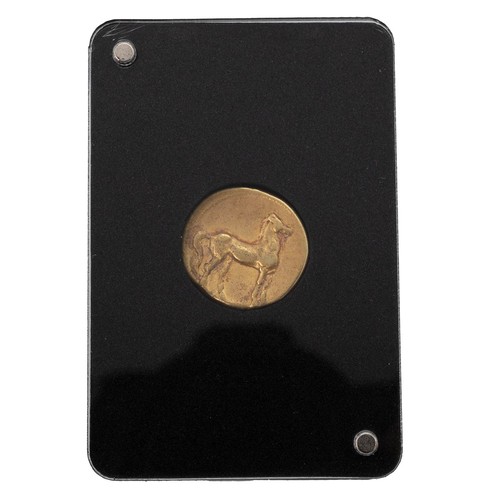 443 - Zeugitana, Carthage electrum Stater (290-280 BC), head of Tanit, revs. horse standing. 7.6 grams, 18... 