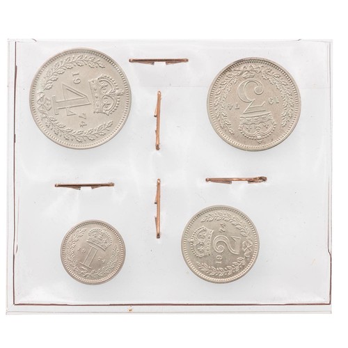 453 - 1974 Elizabeth II Maundy Money four-coin set, UNC.