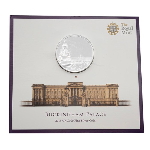 508 - Buckingham Palace, 2015 UK fine silver coin, 62.86 grams