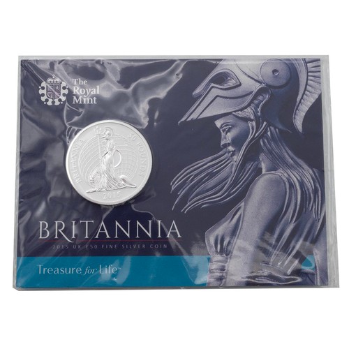520 - Royal Mint, a 2015 silver Britannia £50 coin, 31 grams.