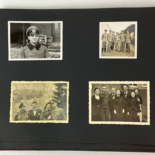 615 - A collection of black-and-white photographs of WWII German barrack life and the European invasion, m... 