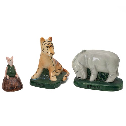 634 - A scarce full set of 1936 Winnie the Pooh figures by Fulham Potteries, one of six sets believed to h... 
