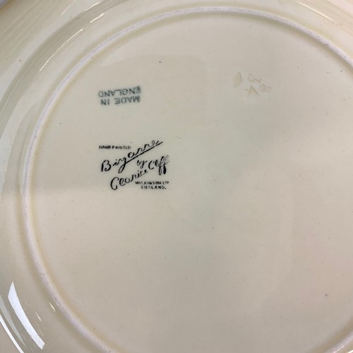 643 - A collection of Bizarre pattern Clarence Cliff art deco plates for Wilkinson, 18 pieces total.