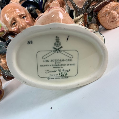 644 - Large collection of Doulton character jugs many miniatures, including Nelson Sir winston Churchill e... 