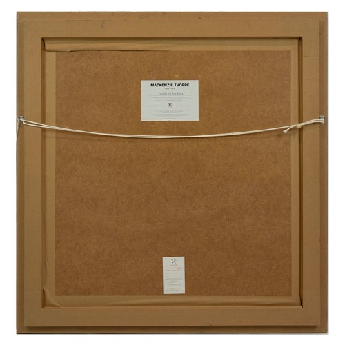 696 - Mackensie Thorpe Destiny 'Living On The Edge' serigraph in colour depicting an elongated house, sign... 