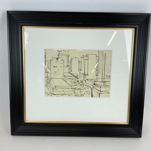 708 - Robert O. Lenkiewicz (1941-2002) 'My Father's Grave (No 462)' circa 1956 signed and inscribed on the... 