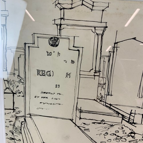 708 - Robert O. Lenkiewicz (1941-2002) 'My Father's Grave (No 462)' circa 1956 signed and inscribed on the... 