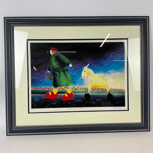 720 - Mackenzie Thorpe limited edition print, 'Walking The Horse' No HC 13/18, signed in pencil lower righ... 