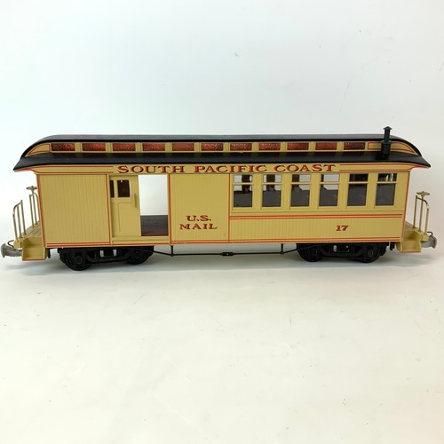 797 - Three Bachmann 'G' Scale Jackson Sharpe coaches. 'South Pacific' coast 89191, 89192 Combine and 8919... 