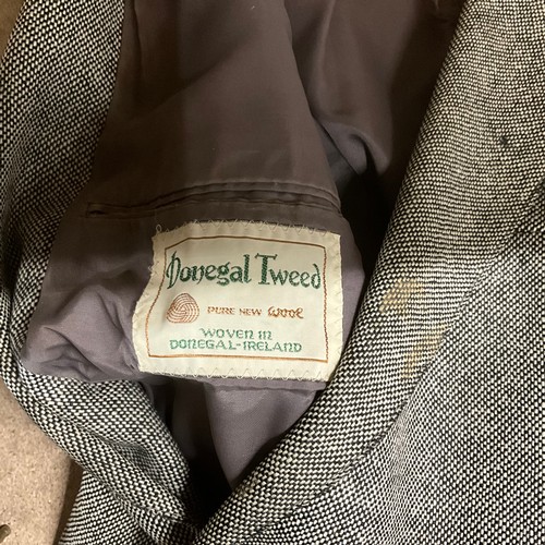 45 - A collection of tweed jackets, blazers, suits and a leather jacket, 16 examples in total, all size l... 