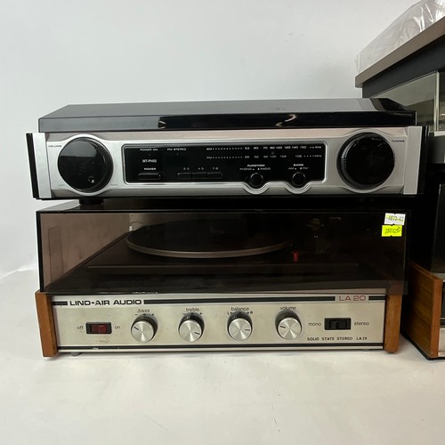 43 - Vintage electronic audio equipment, a group of five vintage turntables to include two Garrard exampl... 