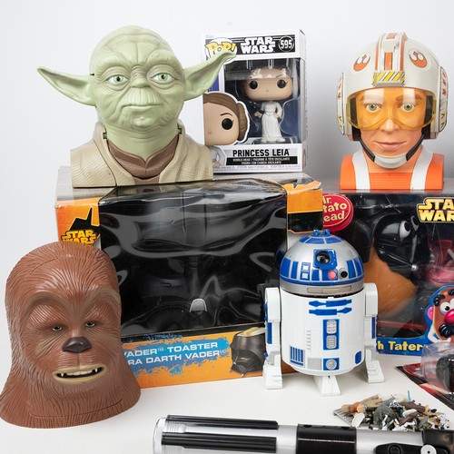 A collection of Star Wars items to include a Darth Vader toaster ...