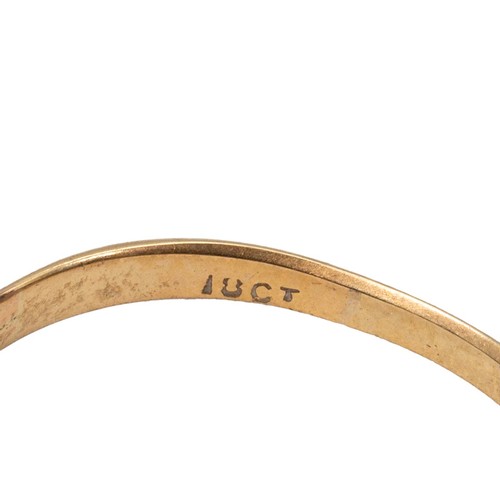 17 - A 9ct gold rope twist ring (marked 18ct), size T, weight 4.5 grams. Two include two gold on silver r... 