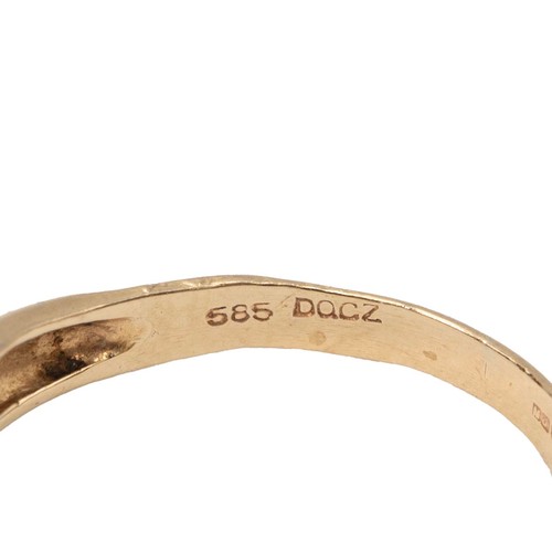 31 - A collection of five 9ct gold gem set rings, gross weight 19.9 grams. Including one in the form of a... 