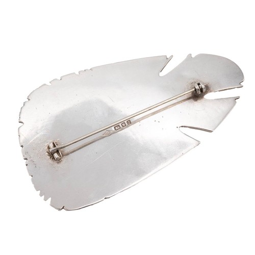 109 - A Graham Watling silver brooch of unusual abstract form, hallmarked London 1973, weight 27 grams.  L... 