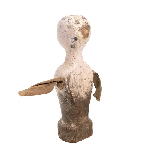 250 - A George III hand-carved wooden 'stump' or 'peg doll', circa 1800, often referred to as 'Dutch doll'... 
