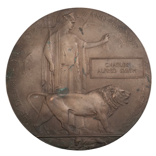 82 - A WWI Death Penny to Charles Alfred Smith.