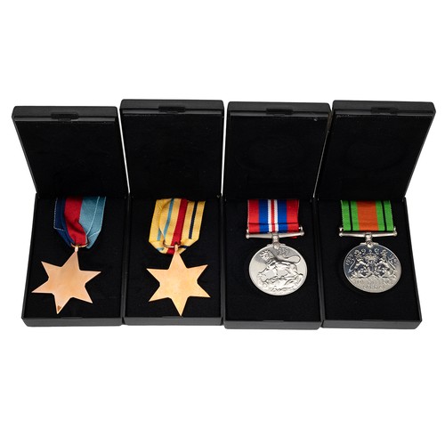 95 - A collection of WWII British Service medals to include 1939-1945- Star, the Africa Star, the Defence... 