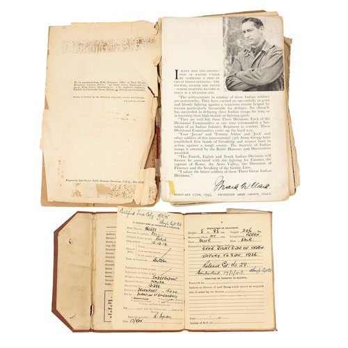 97 - A WWII medal group to include 1939-1945 Star, the Italy Star, the Defence Medal and the 1939-1945 Wa... 