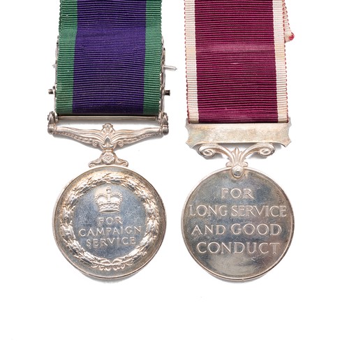 110 - A Queen Elizabeth II General Service Medal, with clasps to Northern Ireland, South Arabia, and Radfa... 