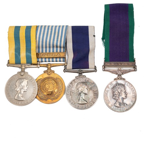 115 - A Queen Elizabeth II Royal Navy medal group Awarded to Able Seaman, later Leading Seaman, later Pett... 
