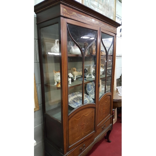 37 - A wonderful Edwardian and inlaid Mahogany Display Cabinet.