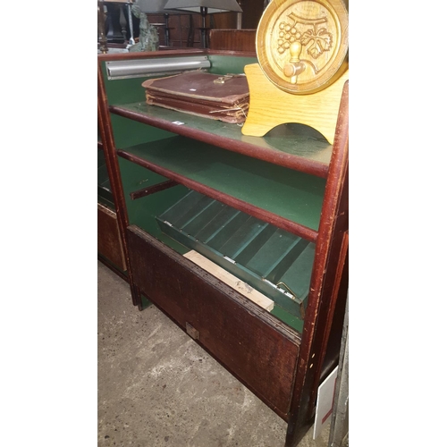 111 - *An early 20th Century Mahogany and Formica Restaurant reception Desk with raised panelled front, po... 