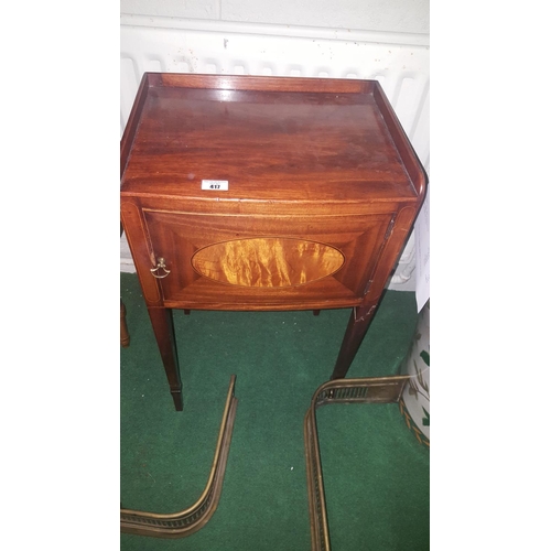 10 - A 19th Century Mahogany bow front Locker.