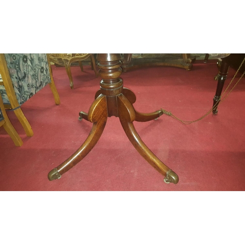 112 - A very large early 19th Century Mahogany Breakfast Table on a lovely fine four legged pod with brass... 