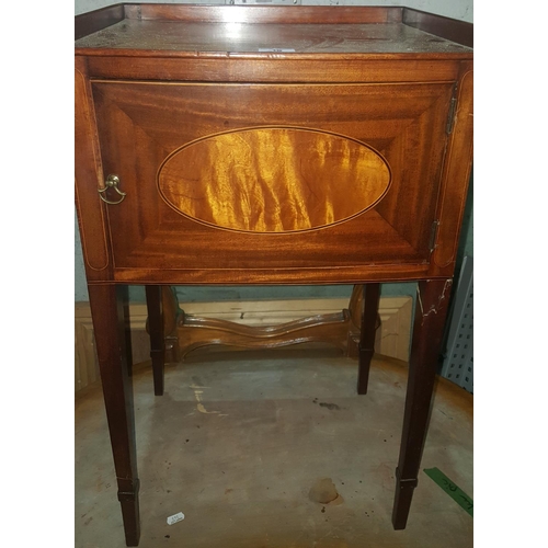 10 - A 19th Century Mahogany bow front Locker.