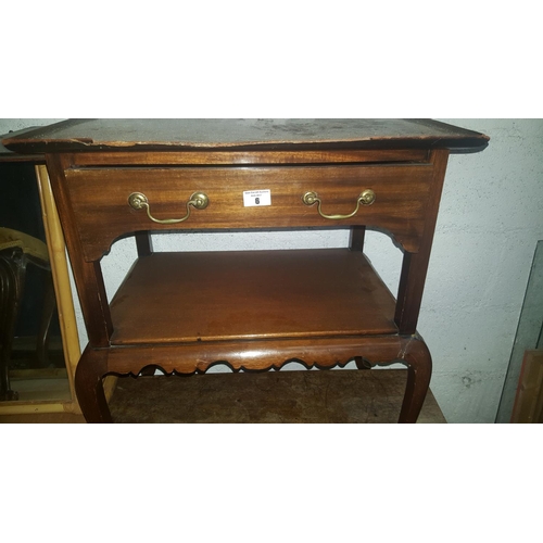 6 - A two tier Mahogany Table.