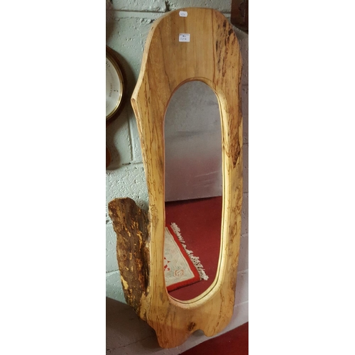 645a - A Modern Spalted Beech Mirror.