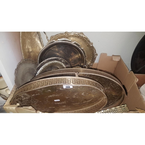 16 - A very good lot of Silver Plated wares to include trays, tea set etc., with an early 20th century co... 