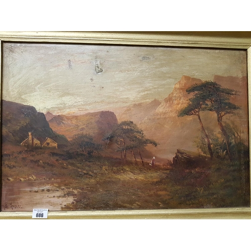 19 - A 19th Century Oil on Canvas by AA Ansell of a country scene along with an oil by Frank Baldwin alon... 