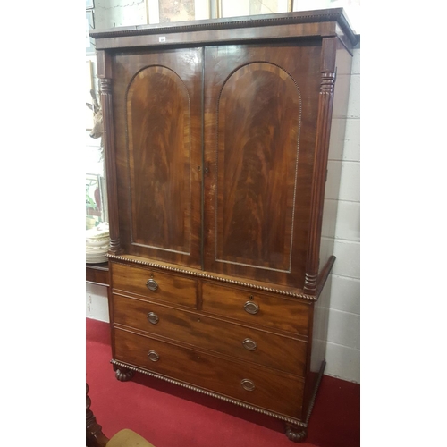 44 - A two door Linen press/Cabinet.