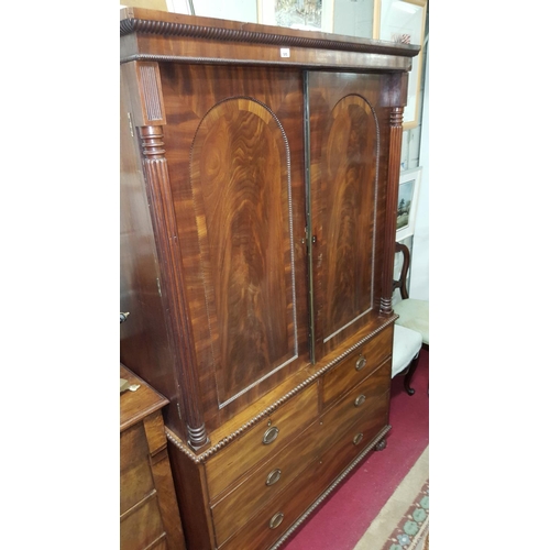 44 - A two door Linen press/Cabinet.