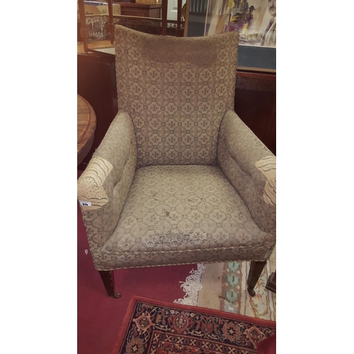 55 - A Georgian Mahogany show frame Armchair.