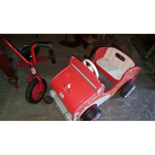 5a - A Child's vintage Tricycle and Car.