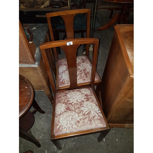 50 - A pair of early 20th Century Mahogany Chairs.