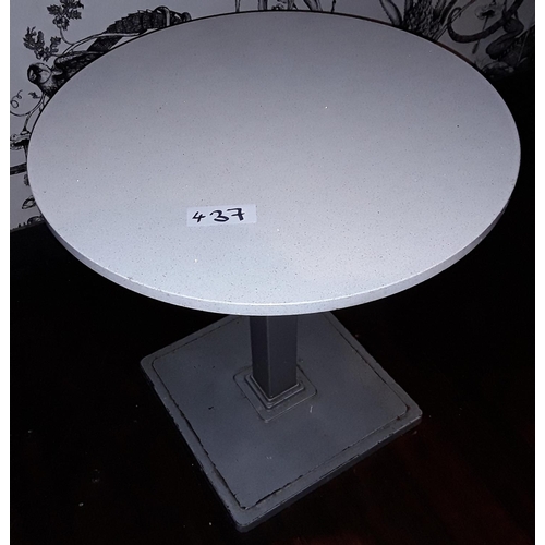 437 - A Round Marble Top Table.